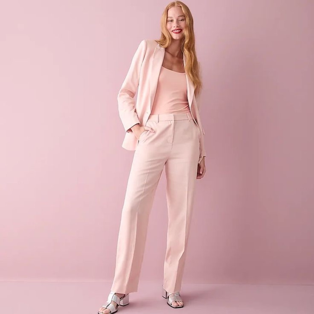 NWT J.Crew Ingrid pant in Gramercy twill in Mauve Blush